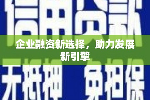 临沧企业融资新选择，助力发展新引擎