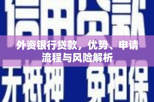 临沧外资银行贷款，优势、申请流程与风险解析