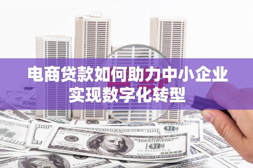临沧电商贷款如何助力中小企业实现数字化转型
