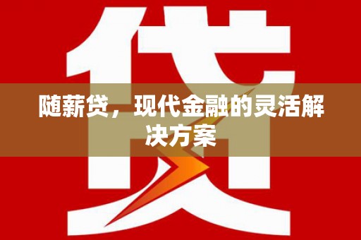 临沧随薪贷，现代金融的灵活解决方案