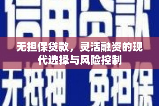 临沧无担保贷款，灵活融资的现代选择与风险控制