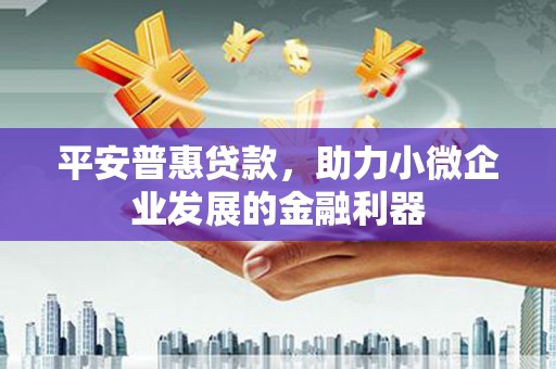 临沧平安普惠贷款，助力小微企业发展的金融利器