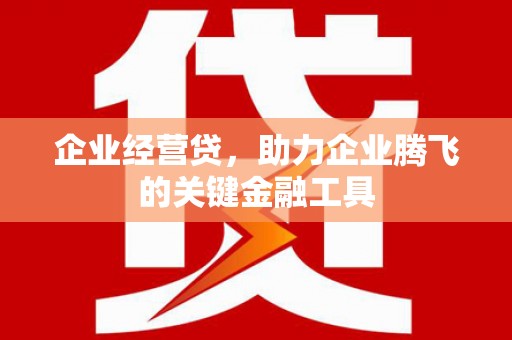 临沧企业经营贷，助力企业腾飞的关键金融工具