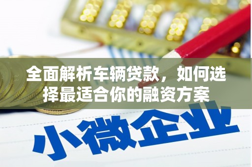 临沧全面解析车辆贷款，如何选择最适合你的融资方案
