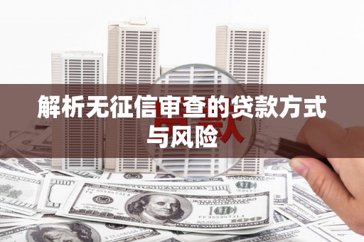 临沧解析无征信审查的贷款方式与风险
