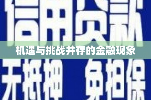 临沧机遇与挑战并存的金融现象